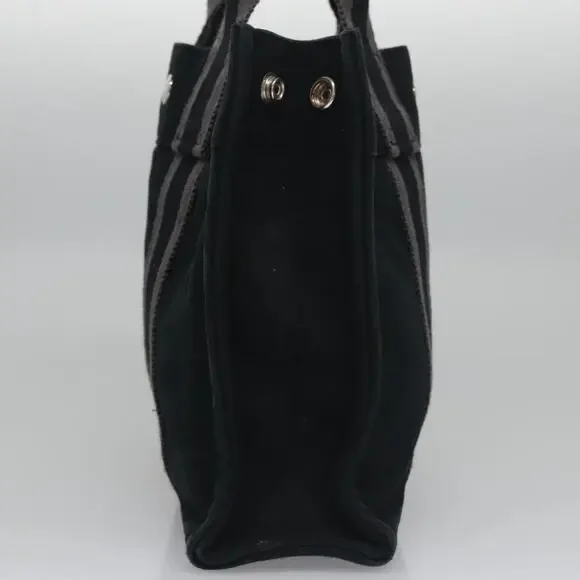 HERMES Fourre Tout PM Hand Bag Canvas Black